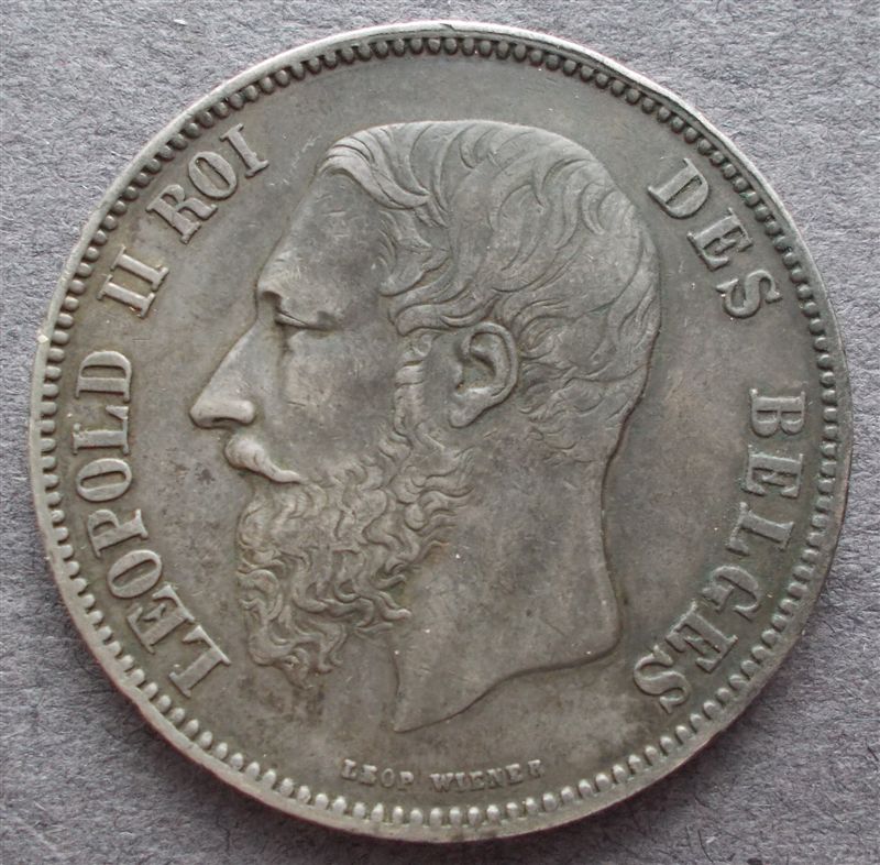 1868-Belgium-5-Francs